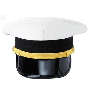 Cappellini con sfera 1 pezzo 50 cm Accessori di abbigliamento di sicurezza Cappello da guardia Berretto da uomo Capitano militare Flat Top Stage Donna Cotone 230404