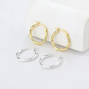 Hoopörhängen Vianrla 925 Silver Fashion Jewelry Charms Twist 18k Gold Plated Sterling Women Drop