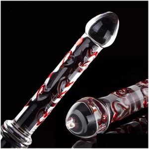 Другое здоровье блюда красоты New Y Products Glass Anal Plugure Crystal Real Dildo пенис