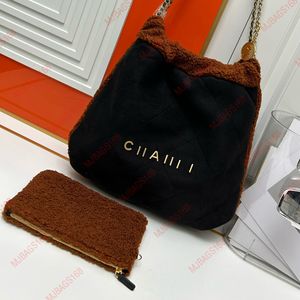 Designer Bag shoulder bag designer tote lady bag handbags cc bags designer Lamb Hair 23K Autumn/Winter Show Style One Shoulder Backpack Bucket Bag Tote Bag