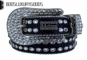 2023 Designer Belt Simon Belts for Men Women Shiny diamond belt blk white gold color boosluxurygoods5858312