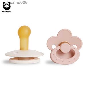 Pacifiers# Modabebe Silicone Baby Pacifier Food Grade Silicone Newborn Soother Solid Color Dummies Silicone Nipple For Bebe 2PCSL231104