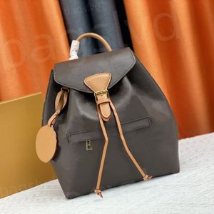 Luxus-Designer-Rucksack-Eimerbeutel-Frauen-Rucksäcke-Schulter-Beutel-Art- und Weisehandtaschen-zwei Schultergurt-geblümte gedruckte braune geprägte Blumen-Brief-Tasche 5 Arten