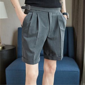 Mäns shorts veckade shorts Men sommarvita shorts Bermuda Work Suit Men's Breattable Cool Street Shorts Korean Fashion Style 36 230404