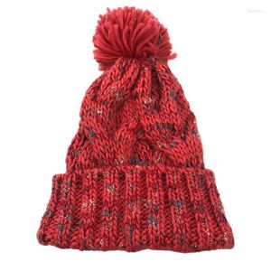 Scarves Autumn And Winter Korean Mixed Color Ball Woolen Cap Women's Fashion All-Match Knitted Sun Hat