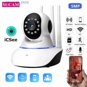 Baby Monitors 5MP Wireless Camera ICSEE Surveillance Dome Motion Detection Smart Home Security Indoor Wireless Baby Monitor Two Way Audio Q231104