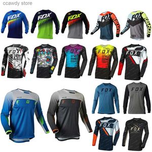 Męskie T-shirty Motorcyc Mountain Bike Drużyna Downhill Jersey BMX Offroad DH Rowcy Locomotive Shirt Cross Country Mountain Bat Jersey T231104