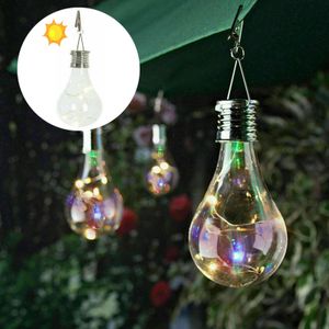 Novelty Lighting Outdoor Hanging LED Solar Lights Waterproof Rotatable For Party Garden Home Patio Camping Decor Lamp Bulb Hanging Lanterns P230403