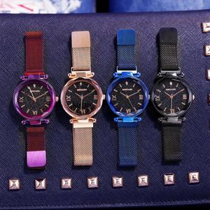 Armbandsur Starry Sky Magnetic Women's Watches Ladies Rose Gold Watch Female Girl's Heviswatch Relogio Feminino Drop