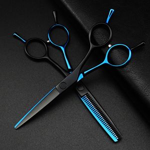 Hår sax Professional JP 440C 5.5 '' Blue Black Cut Hair Cutting sax Frisyr tunnare Barber Haircutting Shears Frisörsax 230403