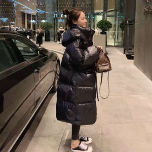 Down Jacket For Women In 2023 Winter, New Mid Length Bright Face Korean Version Loose Fitting Best Friend Outfit, Light And Thin Down