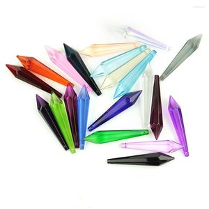 Chandelier Crystal Single-faceted Icicle U-Drop 38-76mm Mixed Color Pendant Prisms Glass Lighting Part For Suncatcher Home Decor