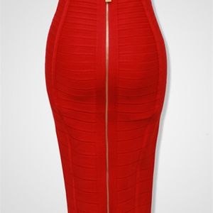 スカート16色xl xl xxlセクシーなソリッドジッパーオレンジブルーブラックレッドホワイトピンク包帯女性弾性ボディーコンサマーペンシル58cm 230403