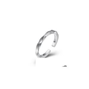 Bandringe 925 Sterling Silber Kreative Glatte Öffnung Eheringe Frauen Verstellbarer Ring Edlen Schmuck Drop Lieferung Schmuck Ring Dhst6