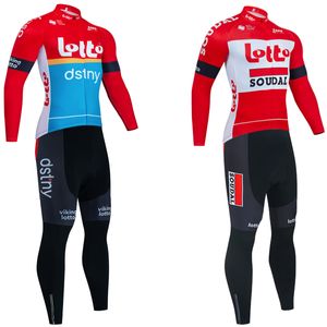 2024 Lotto Dstny Radsport Jersey Bibs Hosenanzug Männer Frauen Ropa Clclismo Team Winter Pro Thermal Fleece Fahrrad Jacke MAILLOT Kleidung
