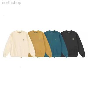 Erkek Hoodies Sweatshirts Carhartts Yıkanmış Mürettebat Boyun Kazak Klasik Nakış Erkekler ve Kadınlar İçin Gevşek Takım Kapşın