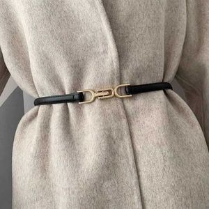 Belts Adjustable PU Leather Ladies Dress Belts Skinny Thin Women Waist Belts Strap Gold Color Buckle Female Belts pasek damski Z0404
