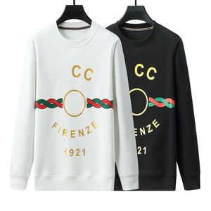 Designer hoodie shirt Firenze 1921 Series for men women hoody sweatshirt letter printed long sleeve crewneck loose hooded sweater white black cotton streetwear