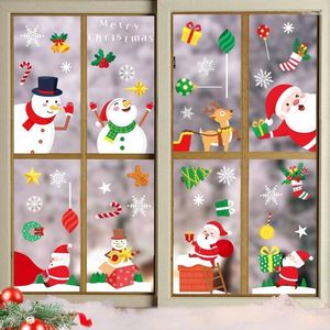 Christmas Decorations Year 2023 Tree Snowman Snowflake Static Sticker Ornaments Navidad Home Decor