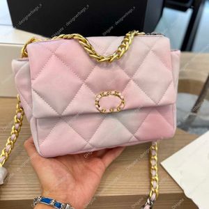 Bag Check Wholesale Classic Mermaid and Pink Lambskin Gradient Quilted 19 Gold Series Silver Flap Hardware Chain Crossbody Designer Luxury Womens Shoulder