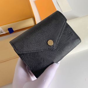 Designers Women Short Wallet Classic Leather Zipper Fold Plånböcker Utomhusmynt Väska Modekopplingar Kreditkort Purse med låda