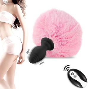 Outros itens de massagem Rabbit Tail Vibrador Anal Controle Remoto Butt Plug Masturbador Feminino Produto Adulto Massageador de Próstata Brinquedos Sexuais Eróticos para Casal Q231104