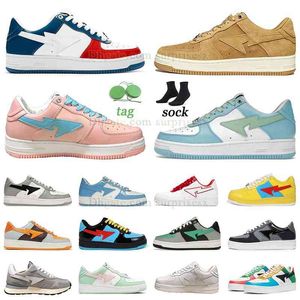 2023 hot top casual shoes france paste blue heel beige flat shoes abc camo pink black suede rocke patent green men women sneaker platform shoes