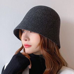 Beanies Beanie/Skull Caps Women ull hink hattar Autumn Winter Solid Color Simple Basin Outdoor Warm Windproof Leisure Fisherman