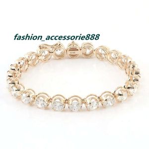 سوار مويسانيت الذهب 18 كيلو مويسانيت VVS1 Emerald Cut Moissanite Tennis Bracelet Lab Diamond Tennis Bracelets