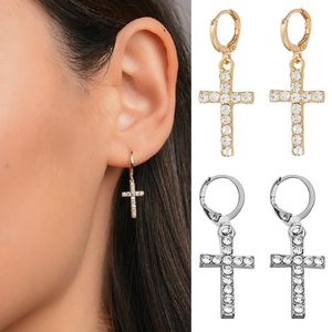 Brincos Dangle Candelier 2pcs 1 Mapair Moda de zircão cúbico Cross Cruzado Anel de orelha fofo Anel de jóias de estilo simples Acessórios de joias requintados