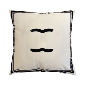 Pillow Case Luxury Letters High-End Sofa Retro Black and White Pillow Cover Living Room Bedroom Light Luxury Cushion without Pillow Core