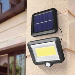 Novelty Lighting 3 -lägen 56/100LED COB Solar Light Outdoor Motion Sensor Wall Light Waterproof Emerging Pathway Security Porch Lamp P230403