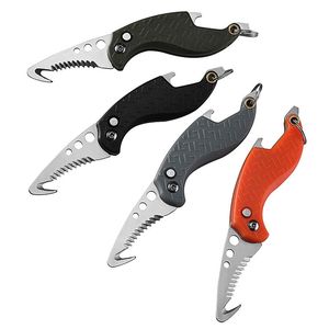 Utomhusflasköppnare Keyring Folding Knife Express Package Knifechain Serrated Hook Camping Survival Tool Box Openers