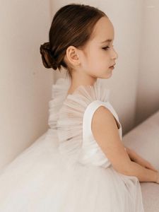 Girl Dresses Teenage Girls Dress Children's Clothing Baby Birthday Party Elegant Long Tulle Kids Lace Wedding Ceremony