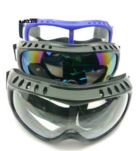 Uomo Nero Telaio Neve Googles Antipolvere Antivento Motoslitta Skate Occhiali da sci Sci Sport all'aria aperta Occhiali protettivi di sicurezza 12P1502634