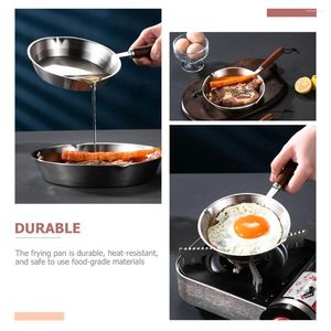 Pans Mini Frying Pan Stainless Steel Oil Skillet Nonstick Egg Kitchen Heating