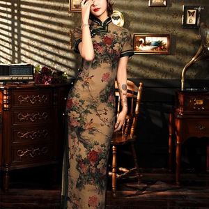 Ubranie etniczne Wietnam tradycyjny sukienka elegancka damska qipao orientalna dzielona cheongsam szczupła jedwabna nowość chińska 11940