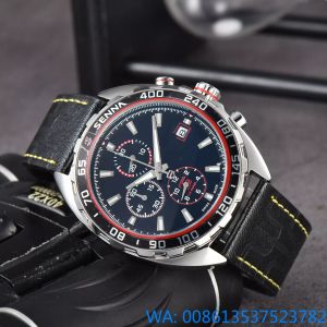 Montre De Luxe Moda Relógio Masculino Movimento Automático de Quartzo À Prova D 'Água Relógio de Pulso de Alta Qualidade Exibição Manual de Horas Pulseira de Metal Luxo Popular Relógio Pulseira de Couro