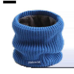 Scarves Knitted Soft Ring Scarf Women Men Winter Warm Woolen Yarn Neck Scarves With Plush Outdoor Ski Full Face Mask Collor Muffler 2023L231104