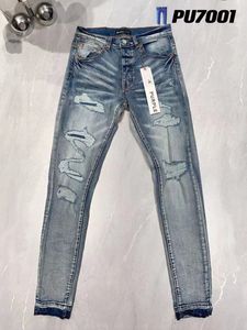 Lila Jeans Denimhose Herren Jeans Designer Jean Men Black Hosen High-End-Qualität Straight Design Retro Streetwear Casual Jogginghose Ripped Jeans W1H6