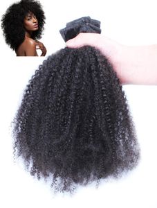 African American Mongolian Virgin Afro Kinky Curly Hair Clip in Echthaarverlängerungen 100g Virgin Curly Clip Remy Hair Extensions 3221967