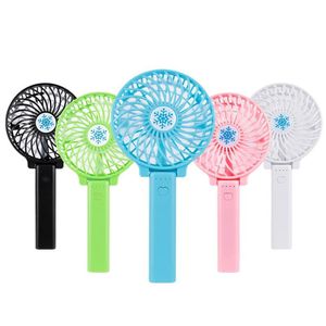 Andra konst och hantverk Portable USB Battery Fan Foldbar Luftkonditionering Fans Cooler Mini Operated Hand Håller Kylsavläppande Hom Dhhon