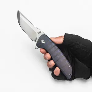 Ограниченная пользовательская версия Barker Knives Hokkaido складной нож Titanium Harding Sharp M390 Blade Pocket Tactical EDC Наружное оборудование Инструменты выживания выживания