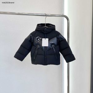 Ny Winter Baby Jacket dragkedja Pocket Decoration Kids Coat Size 110-160 Högkvalitativ gås ned Child Overcoat nov05