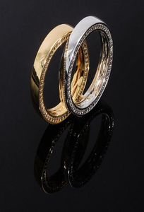 925 srebrne pierścienie dla par luksusowa projektant biżuterii ślubnej Kobiety moda Hip Hop Ring Jewellery6999989