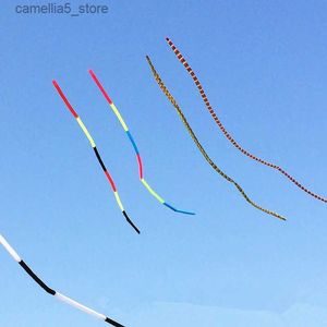 Kite Accessories 2021 New Long-tailed Kite 20m Colorful Streamers Can Be Used As Big Kite Accessories Christmas Gifts Outdoor Toys Soft Kite Q231104