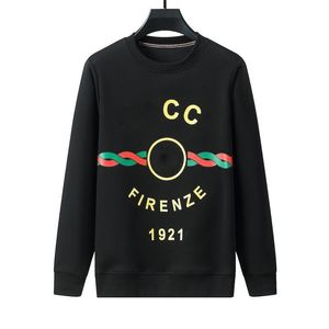 Designer capuz camisa Firenze 1921 Series for Men Women Capuz Sweatshirt Letter impresso de manga longa com suéter de capuz solto branco preto molefla confortável