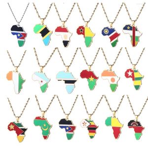 Pendant Necklaces Africa Map Necklace South Sudan Cote D'Ivoire Tanzania Guinea-Bissau Niger Benin Djibouti Botswana Egypt Zimbabwe