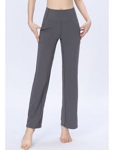 LL Pantaloni svasati da yoga Pantaloni lunghi da donna a vita alta Slim Fit Pantaloni a zampa d'elefante Mostra gambe Yoga Fitness Tinta unita Tinta unita CK620 LL127