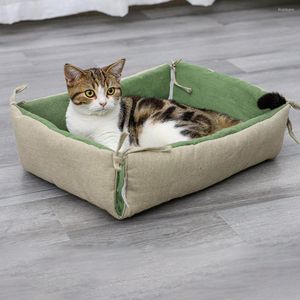 Cat Beds Pet Nest High Elasticity Dual-use Super Soft Cats Sleeping Bed Cushion Household For Accessories